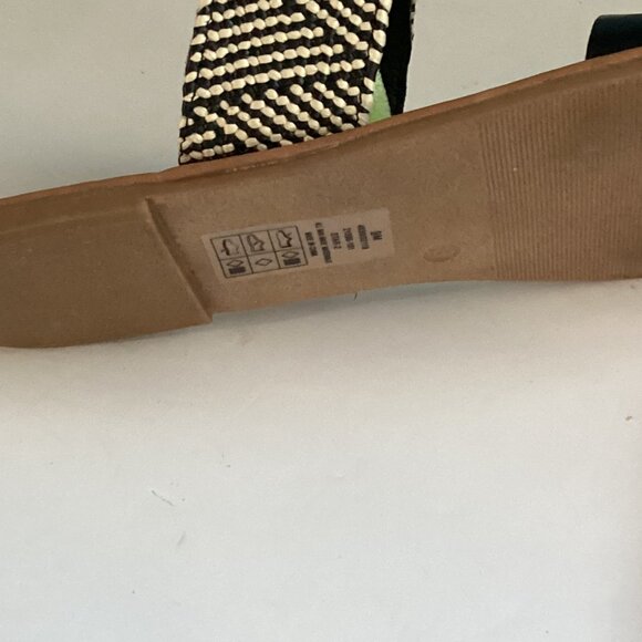 Pierre Dumas Sandals – Black & Woven Strap – Size 9 – New Without Bo - Picture 6 of 8